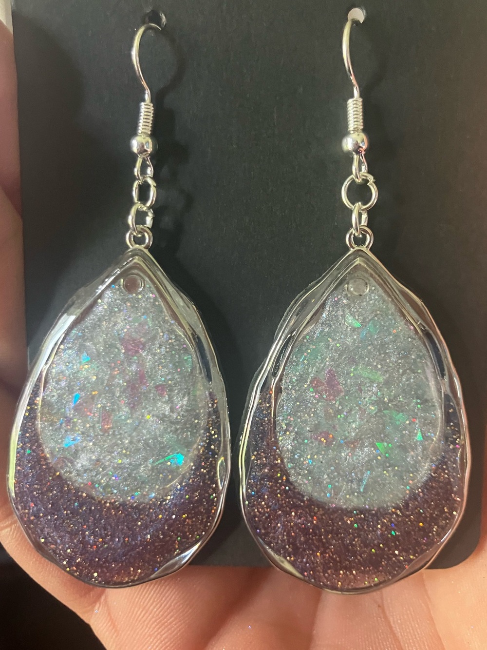 Celestial veil handmade earrings